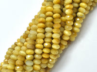 Golden Tiger Eye Beads, 4x6mm Faceted Rondelle-RainbowBeads