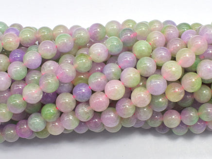 Jade - Light Green & Lavender 6mm Round-RainbowBeads