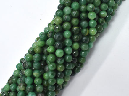 Verdite, African Jade, 4mm (4.7mm) Round Beads-RainbowBeads