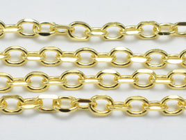 1foot 24K Gold Vermeil Oval Chain, 925 Sterling Silver Chain, Oval Chain, Jewelry Chain, 1.8x2.3mm-RainbowBeads