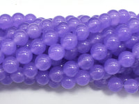 Jade - Purple, 8mm, Round-RainbowBeads