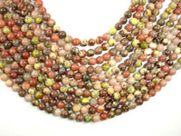 Spicy Jasper Beads, Plum Blossom Jasper, 6mm Round Beads-RainbowBeads