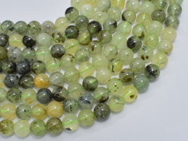 Prehnite Beads, 8mm Round Beads-RainbowBeads