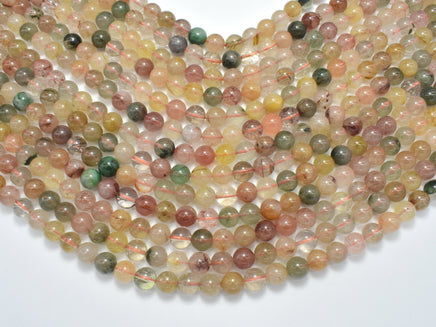 Mixed Rutilated Quartz, 8mm (8.5mm) Round-RainbowBeads