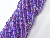 Mystic Aura Quartz - Purple, 6mm (6.5mm)-RainbowBeads