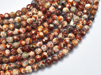 Fire Agate, Snake Skin Agate, 6mm Round, 14 Inch-RainbowBeads