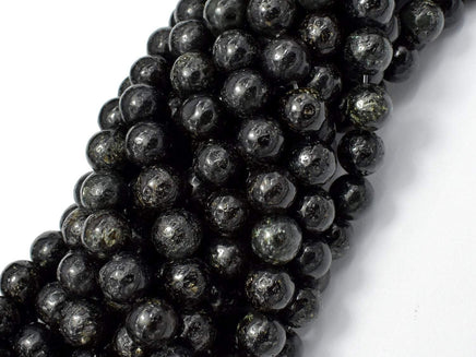 Biotite Beads, 8mm (8.4mm) Round Beads-RainbowBeads
