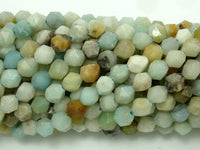 Amazonite Beads, 6mm Star Cut Faceted Round-RainbowBeads