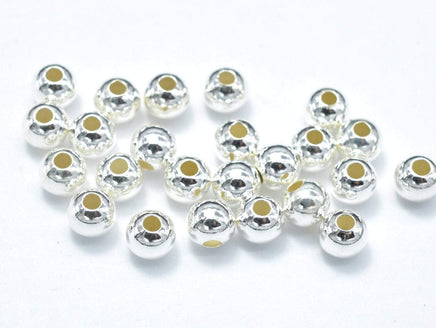 30pcs 925 Sterling Silver Beads, 3mm Round Beads-RainbowBeads