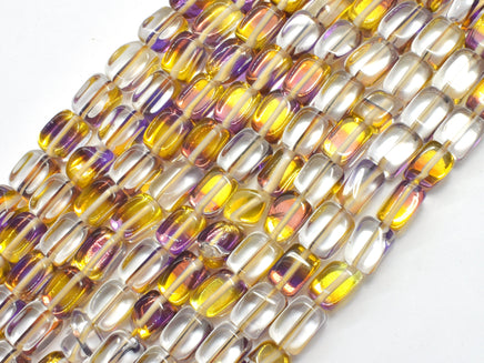 Mystic Aura Quartz-Yellow, Purple, 6x9mm, Nugget, 14.5 Inch-RainbowBeads