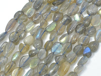Labradorite, Approx 6x8mm Nugget Beads-RainbowBeads