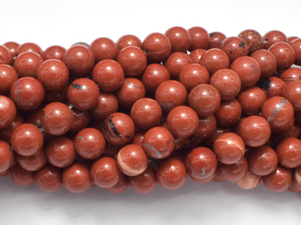 Red Jasper Beads, Round, 8mm-RainbowBeads