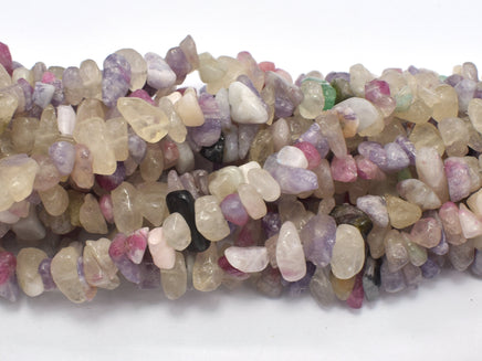 Pink Tourmaline, 7-10mm, Chips, 32 Inch-RainbowBeads