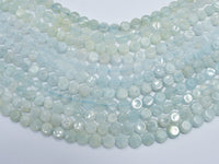 Aquamarine 6.5mm-7mm Coin Beads-RainbowBeads