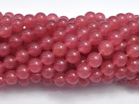 Jade Beads-Rose Red, 8mm-RainbowBeads