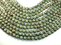 Aqua Terra Jasper Beads, Rough Round, 12mm-RainbowBeads