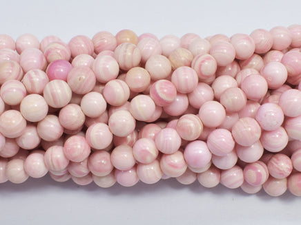 Pink Queen Conch Shell 6mm Round-RainbowBeads