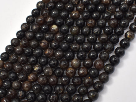 Golden Mica Beads, Biotite Mica, 6mm (6.5mm)-RainbowBeads