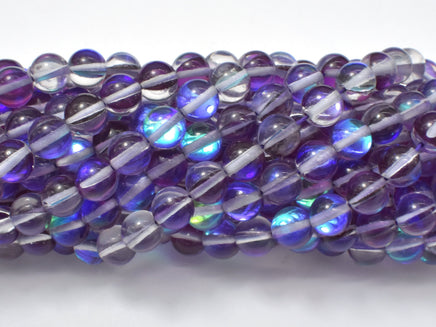 Mystic Aura Quartz-Purple, 6mm (6.3mm) Round-RainbowBeads