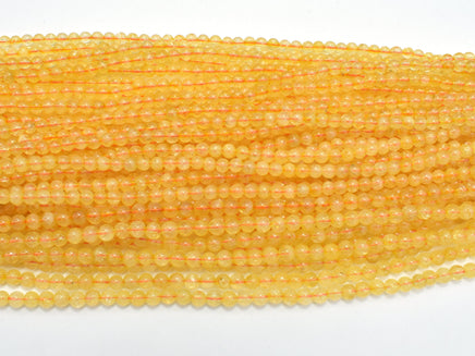 Citrine Beads, 4mm (4.7mm), Round-RainbowBeads