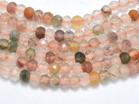 Mixed Rutilated Quartz Beads, 2.2x3mm Micro Faceted Rondelle-RainbowBeads