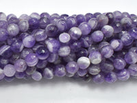 Amethyst, Dog Tooth Amethyst, 6mm, Faceted Round-RainbowBeads