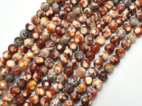 Fire Agate, Snake Skin Agate, 6mm Round, 14 Inch-RainbowBeads