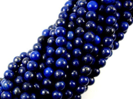 Lapis Lazuli, Round beads, 6mm-RainbowBeads