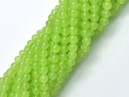 Jade - Light Green, 6mm (6.2mm) Round-RainbowBeads