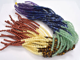 Chakra Gemstone Beads, 4mm Round-RainbowBeads