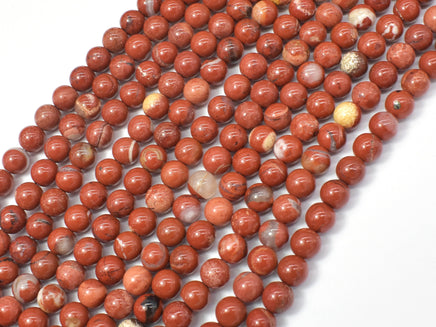 Red Jasper Beads, Round, 6mm-RainbowBeads