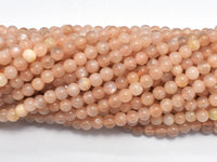 Sunstone Beads, 4mm (3.8mm) Round Beads-RainbowBeads