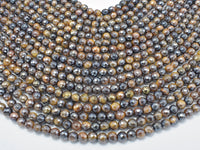 Mystic Coated Tiger Eye Beads, 6mm Faceted, AB Coated-RainbowBeads