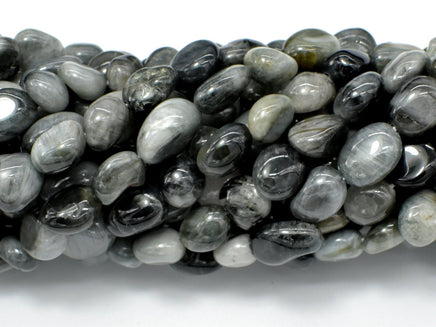 Hawk Eye Beads, Approx 7x10mm Nugget Beads-RainbowBeads