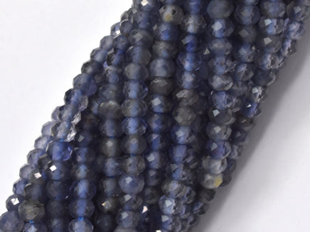 Iolite Beads, 2x3mm Micro Faceted Rondelle-RainbowBeads