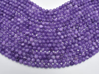 Jade Beads - Purple, 6mm Round-RainbowBeads
