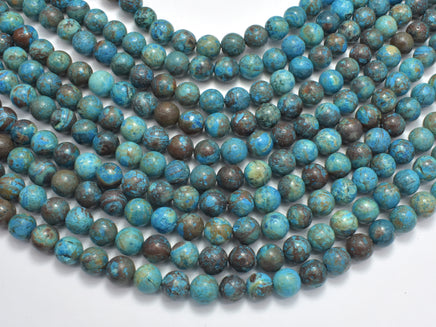 Blue Calsilica Jasper Beads, 8mm (8.4mm) Round Beads-RainbowBeads
