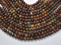 Picasso Jasper Beads, 6mm Round Beads-RainbowBeads