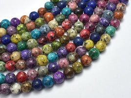 Sesame Jasper-Multi Color 8mm Round Beads, 15 Inch-RainbowBeads