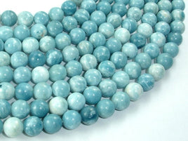 Larimar Quartz, 8mm Round-RainbowBeads