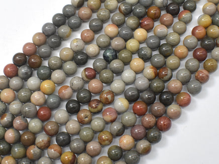 Polychrome Jasper, 6mm Round Beads-RainbowBeads