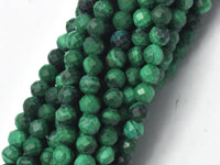 Natural Malachite Beads, 3mm Micro Faceted-RainbowBeads