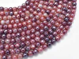 Mystic Coated Fire Agate- Red, 6mm Faceted-RainbowBeads