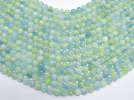 Jade - Light Green & Blue 6mm Round-RainbowBeads