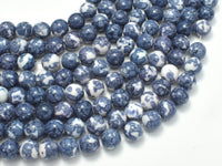 Rain Flower Stone Beads, Gray, 8mm Round Beads-RainbowBeads