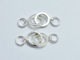 1pc 925 Sterling Silver Connector, 26x8.5mm, 8.5mm Round Ring-RainbowBeads