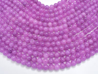 Jade - Purple, 8mm Round Beads, 14.5 Inch-RainbowBeads