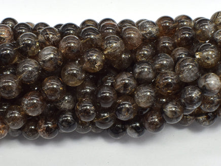 Black Gold Super Seven Beads, Rutilated Quartz, 8mm (8.7mm)-RainbowBeads