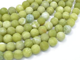 Matte Jade Beads, 10mm (10.5mm) Round Beads-RainbowBeads