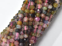 Watermelon Tourmaline Beads, 2x3mm Micro Faceted Rondelle-RainbowBeads